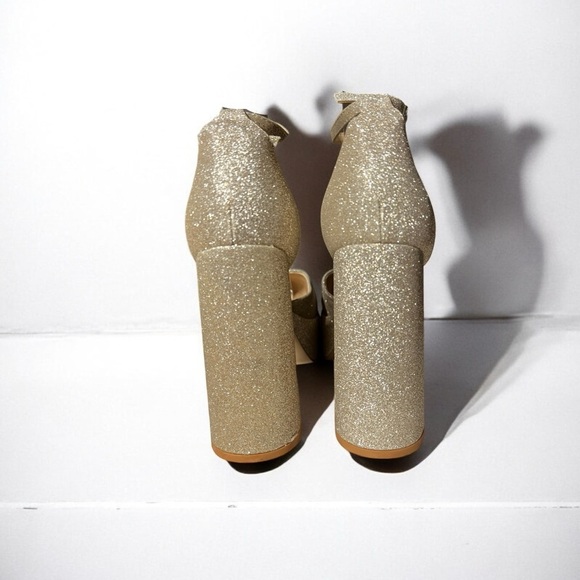 🌻NEW Jewel Badgley Sparkly "Giada" Mischka Platform Heels Size 8 - Picture 2 of 10